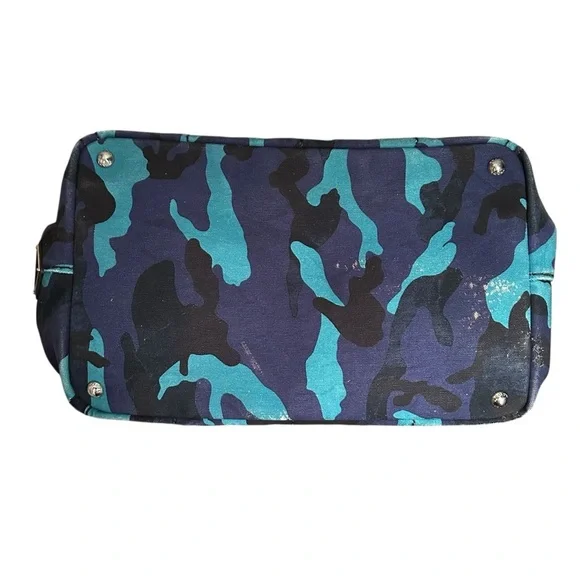 PRADA Blue Camouflage Canapa GM Two Way Tote Bag - Picture 15 of 15